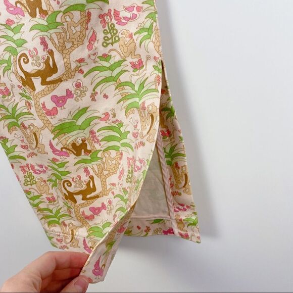 Vintage Tibi Jungle Print Pants Pink Green Animal Print Tropical Designer 10 - Picture 7 of 14